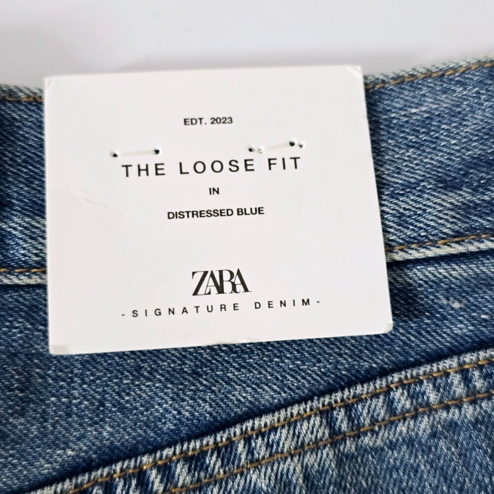 NWT Zara High Rise Straight Leg Jeans Sz. 6 - Picture 7 of 7
